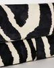 Topshop Topshop Clark medium hair on real leather fold over clutch bag in zebra-Black - 3