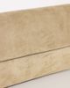 Topshop Topshop Clark medium suedette fold over clutch bag in sand-NEUTRAL - 4
