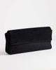 Topshop Topshop Clark medium suedette fold over clutch purse in black - 2