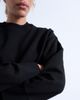 Topshop Topshop clean oversized deep cuff sweat in black - 4