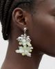 Topshop Topshop Cleo semi precious beaded drop earring in sage and silver - 1