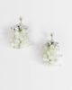 Topshop Topshop Cleo semi precious beaded drop earring in sage and silver - 2
