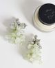 Topshop Topshop Cleo semi precious beaded drop earring in sage and silver - 3