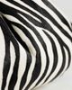 Topshop Topshop Clover hair on real leather clutch bag in zebra-Black - 2