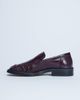 Topshop Topshop Clover premium real leather loafers with ruched details in burgundy-Red - 1