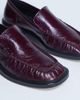 Topshop Topshop Clover premium real leather loafers with ruched details in burgundy-Red - 2