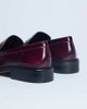 Topshop Topshop Clover premium real leather loafers with ruched details in burgundy-Red - 4