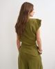 Topshop Topshop co ord asymmetric neckline top in khaki-Gray - 3