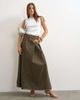 Topshop Topshop Cocoon maxi skirt in khaki-Green - 1