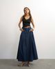 Topshop Topshop Cocoon maxi skirt in rock blue - 1