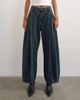 Topshop Topshop Cocoon mid rise barrel jeans in blue black - 2