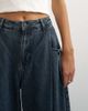 Topshop Topshop Cocoon mid rise barrel jeans in blue black - 3