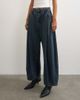 Topshop Topshop Cocoon mid rise barrel jeans in blue black - 4