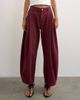 Topshop Topshop Cocoon mid rise barrel jeans in cherry red - 2
