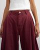 Topshop Topshop Cocoon mid rise barrel jeans in cherry red - 3