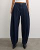 Topshop Topshop Cocoon mid rise barrel jeans in dark rinse-Blue - 2