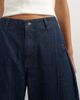 Topshop Topshop Cocoon mid rise barrel jeans in dark rinse-Blue - 3