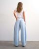 Topshop Topshop Cocoon mid rise barrel jeans in super bleach-Blue - 4