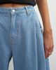 Topshop Topshop Cocoon mid rise barrel leg jeans in bleach-Blue - 3