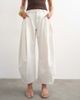Topshop Topshop Cocoon mid rise barrel leg jeans in bone-White - 2