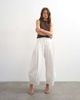 Topshop Topshop Cocoon mid rise barrel leg jeans in bone-White - 4