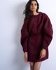 Topshop Topshop cocoon structured mini dress in woven port royale - 2