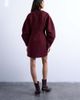 Topshop Topshop cocoon structured mini dress in woven port royale - 4