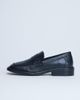 Topshop Topshop Cole premium real leather square toe loafers in black - 1