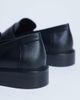 Topshop Topshop Cole premium real leather square toe loafers in black - 4