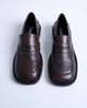 Topshop Topshop Cole premium real leather square toe loafers in distressed brown - 2