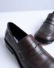 Topshop Topshop Cole premium real leather square toe loafers in distressed brown - 3