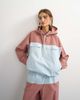 Topshop Topshop color block bomber jacket in blue and mauve-No color - 1