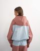 Topshop Topshop color block bomber jacket in blue and mauve-No color - 3