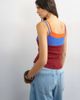 Topshop Topshop color block cami in burgundy-Red - 2