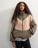 Topshop Topshop color block leather look track jacket in pink - 1
