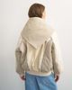 Topshop Topshop color block patch liner jacket with scarf in neutral - 4