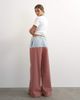 Topshop Topshop color block wide leg pants in blue and mauve - part of a set-No color - 3