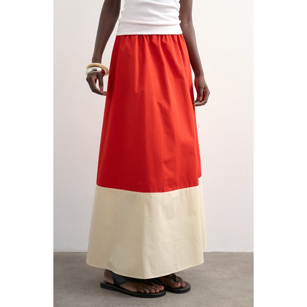Topshop Topshop Colorblock Maxi Skirt