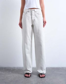 Topshop Topshop Column mid rise jeans in bone-White