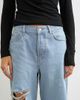 Topshop Topshop Column mid rise jeans with extreme rips in bleach-Blue - 2