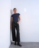 Topshop Topshop Column mid rise straight leg jeans in black stripes - 1