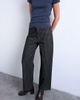 Topshop Topshop Column mid rise straight leg jeans in black stripes - 2