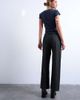 Topshop Topshop Column mid rise straight leg jeans in black stripes - 3