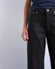 Topshop Topshop Column mid rise straight leg jeans in black stripes - 4