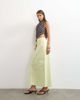 Topshop Topshop column midi skirt with contrast stitch detail in light green - 1