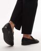 Topshop Topshop Connor real leather woven loafers in black - 3