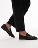 Topshop Topshop Connor real leather woven loafers in black - 4