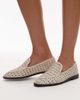 Topshop Topshop Connor real leather woven loafers in off-white - 4