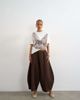 Topshop Topshop cord mid length ovoid pants in chocolate-Brown - 1