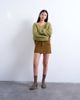 Topshop Topshop cord mini pelmet skirt in honey-Yellow - 1